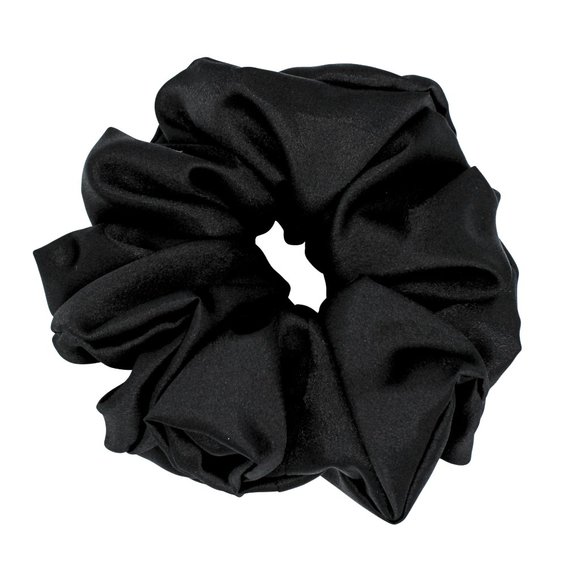 XX Large Black Satin Scrunchie - Picture 3 of 4